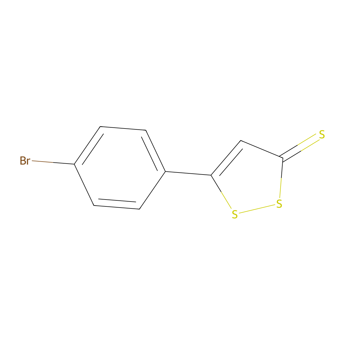 5-(4-bromophenyl)-3H-1,2-dithiole-3-thione molecular structure, CAS 14659-11-1