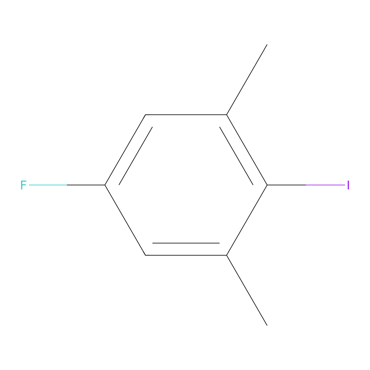5-Fluoro-2-iodo-1,3-dimethylbenzene molecular structure, CAS 14659-59-7