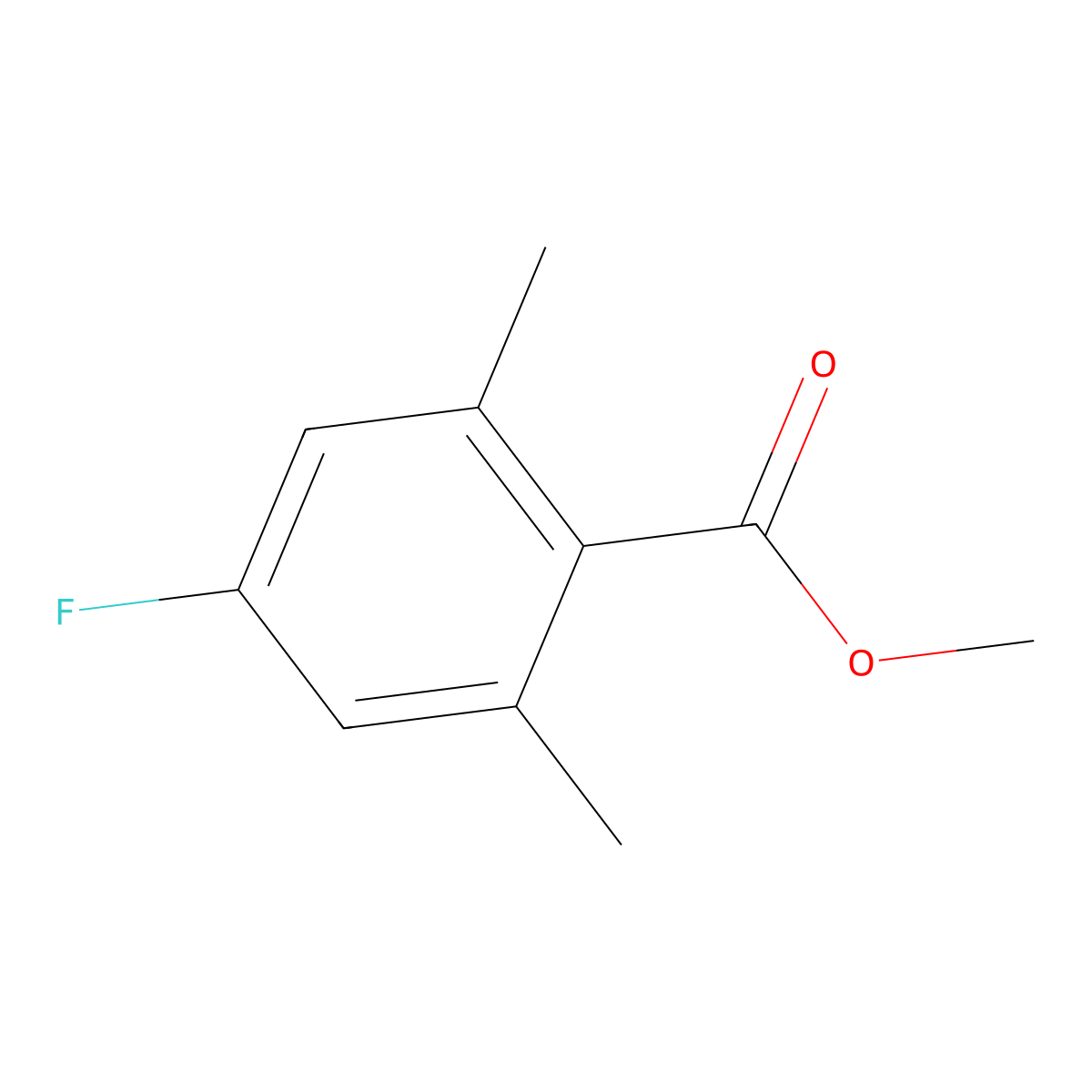 Methyl 4-fluoro-2,6-dimethylbenzoate molecular structure, CAS 14659-60-0