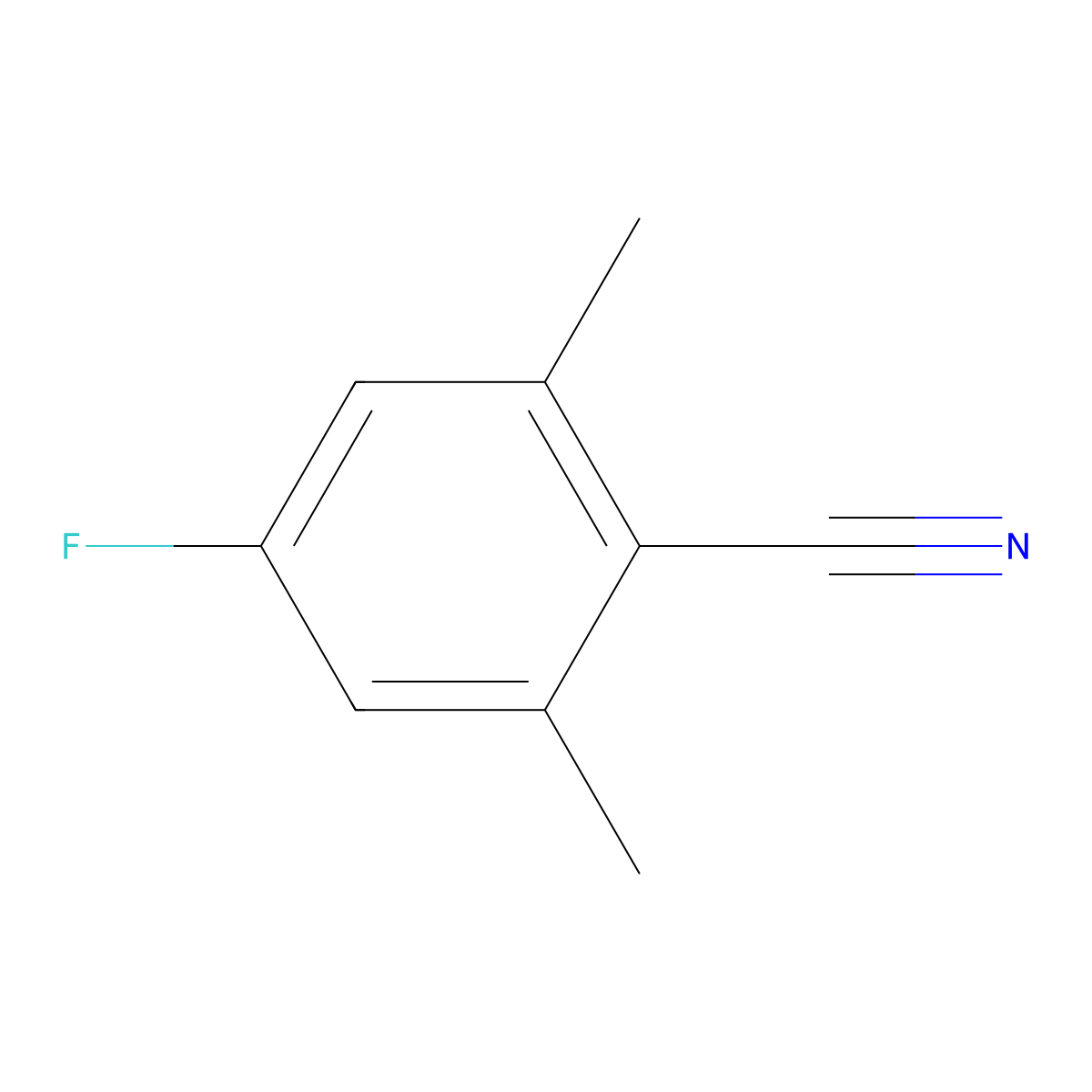 4-Fluoro-2,6-dimethylbenzonitrile molecular structure, CAS 14659-61-1