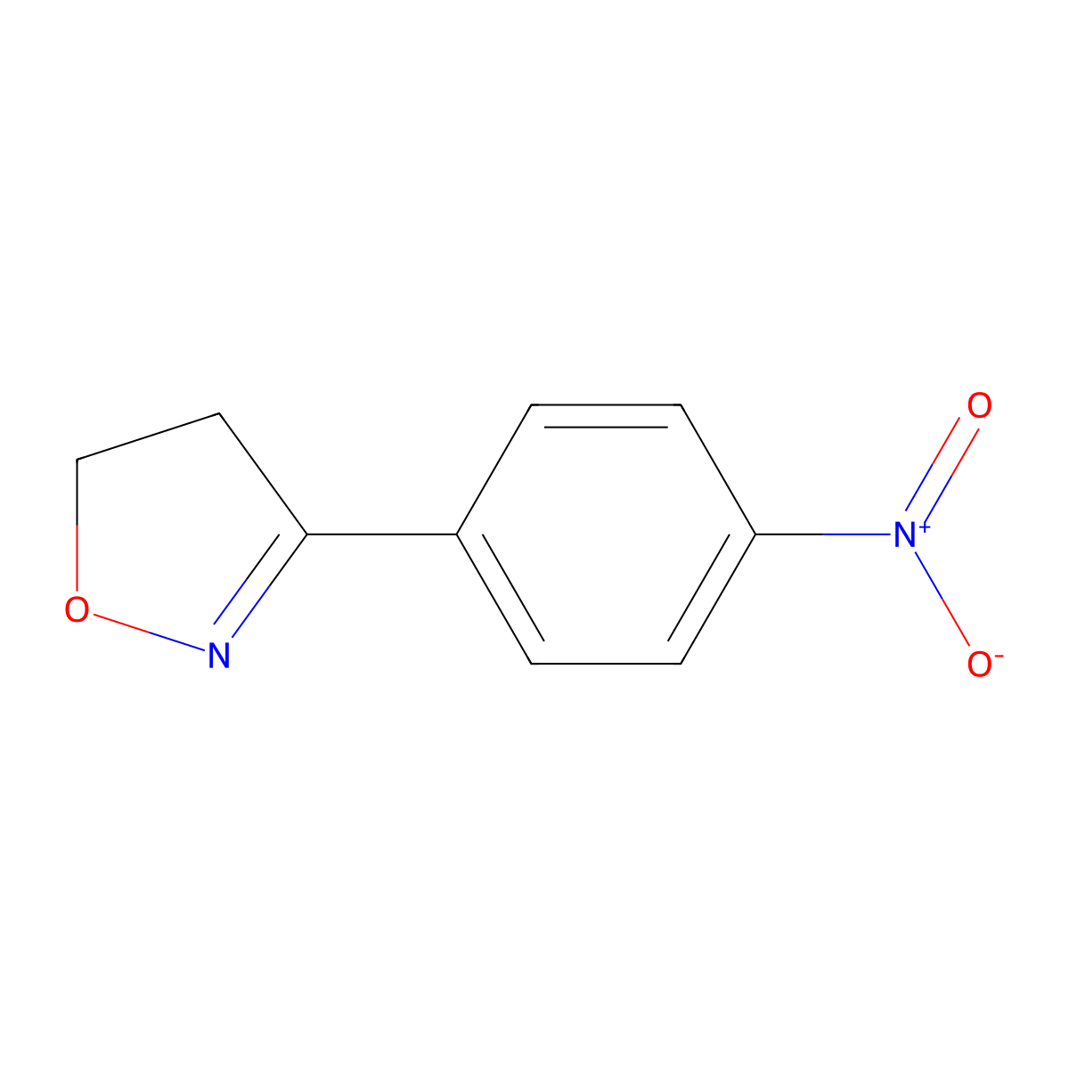 3-(4-Nitrophenyl)-4,5-dihydro-1,2-oxazole molecular structure, CAS 14659-62-2