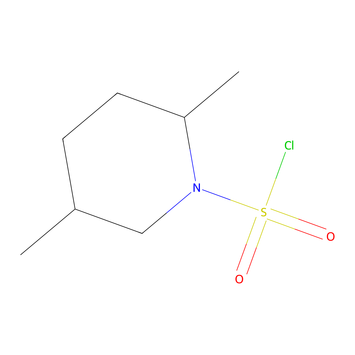 2,5-Dimethylpiperidine-1-sulfonyl chloride molecular structure, CAS 1465917-77-4