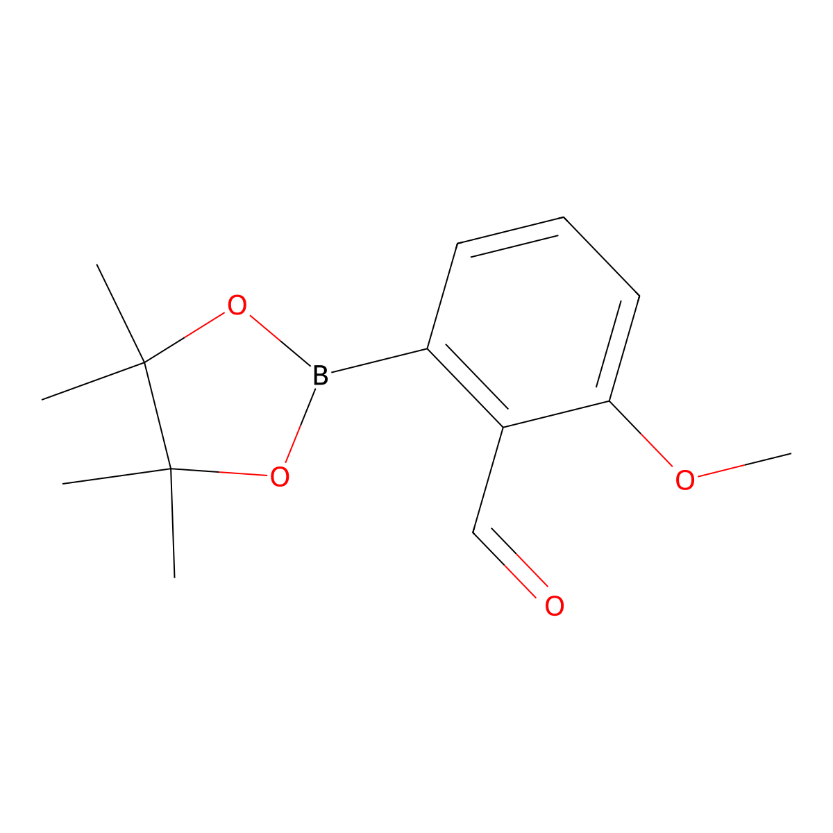2-Methoxy-6-(4,4,5,5-tetramethyl-1,3,2-dioxaborolan-2-YL)benzaldehyde molecular structure, CAS 1465923-58-3