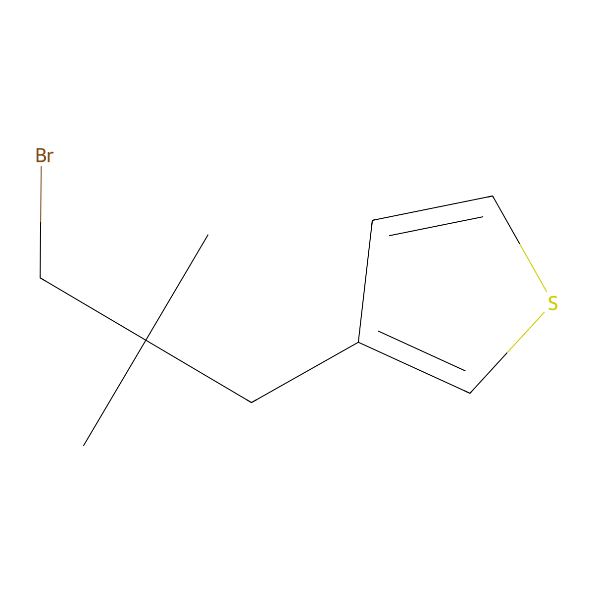 3-(3-Bromo-2,2-dimethylpropyl)thiophene molecular structure, CAS 1465939-99-4