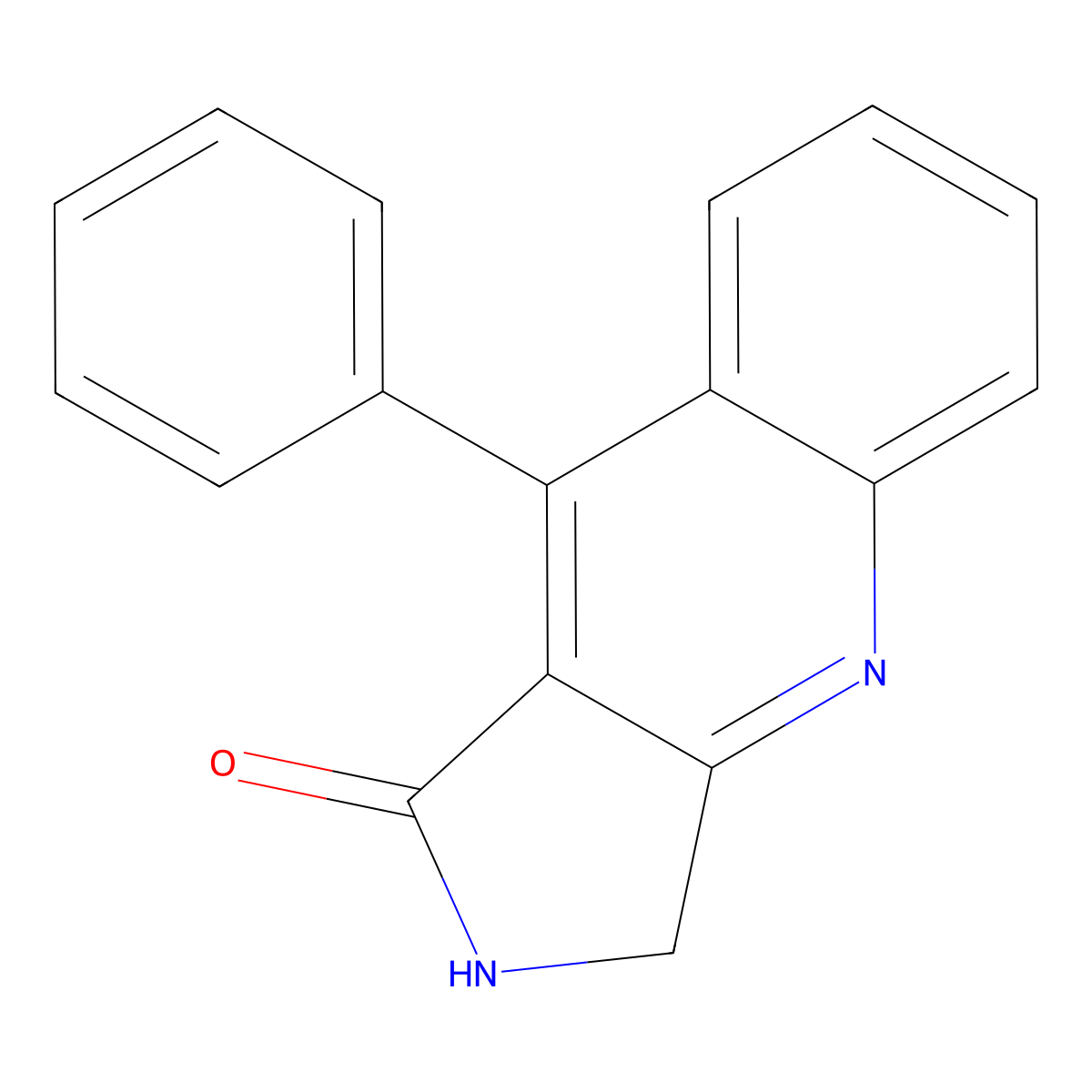 9-phenyl-2,3-dihydro-1H-pyrrolo[3,4-b]quinolin-1-one molecular structure, CAS 146596-11-4