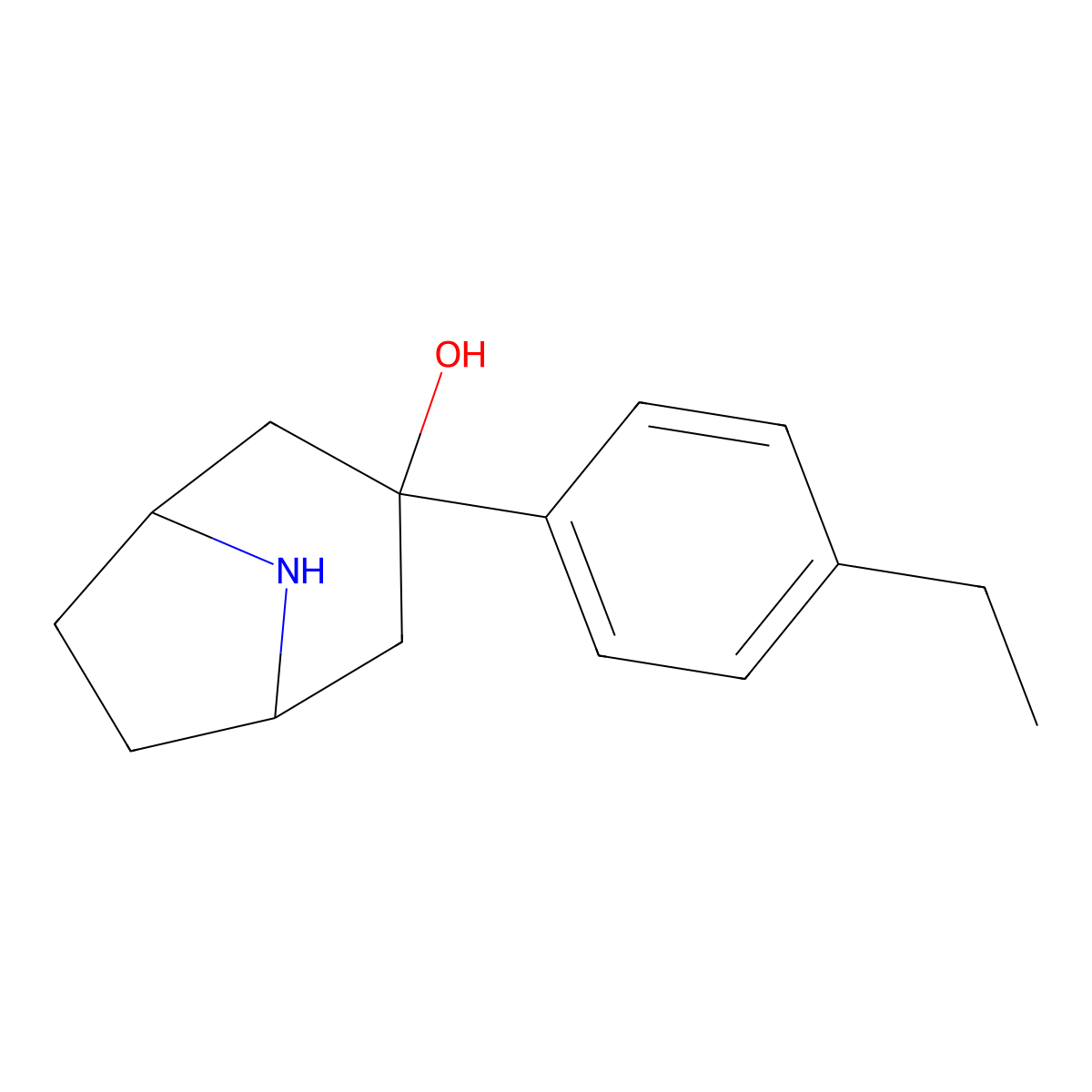 3-(4-Ethylphenyl)-8-azabicyclo[3.2.1]octan-3-ol molecular structure, CAS 1465971-69-0
