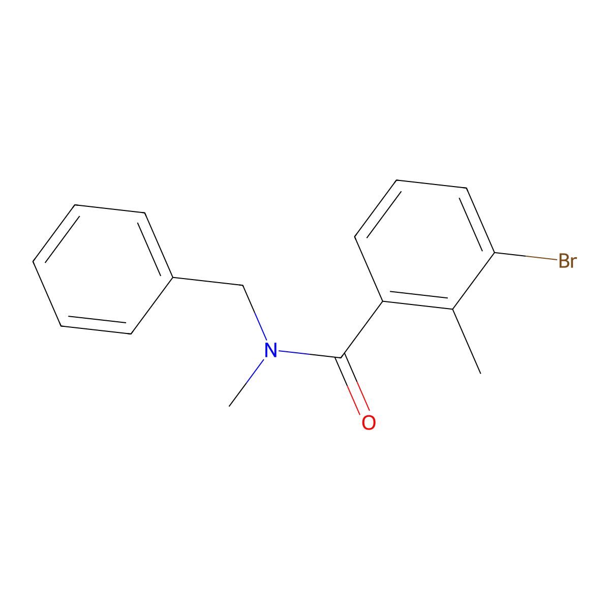 3-Bromo-N,2-dimethyl-N-(phenylmethyl)benzamide molecular structure, CAS 1465983-25-8