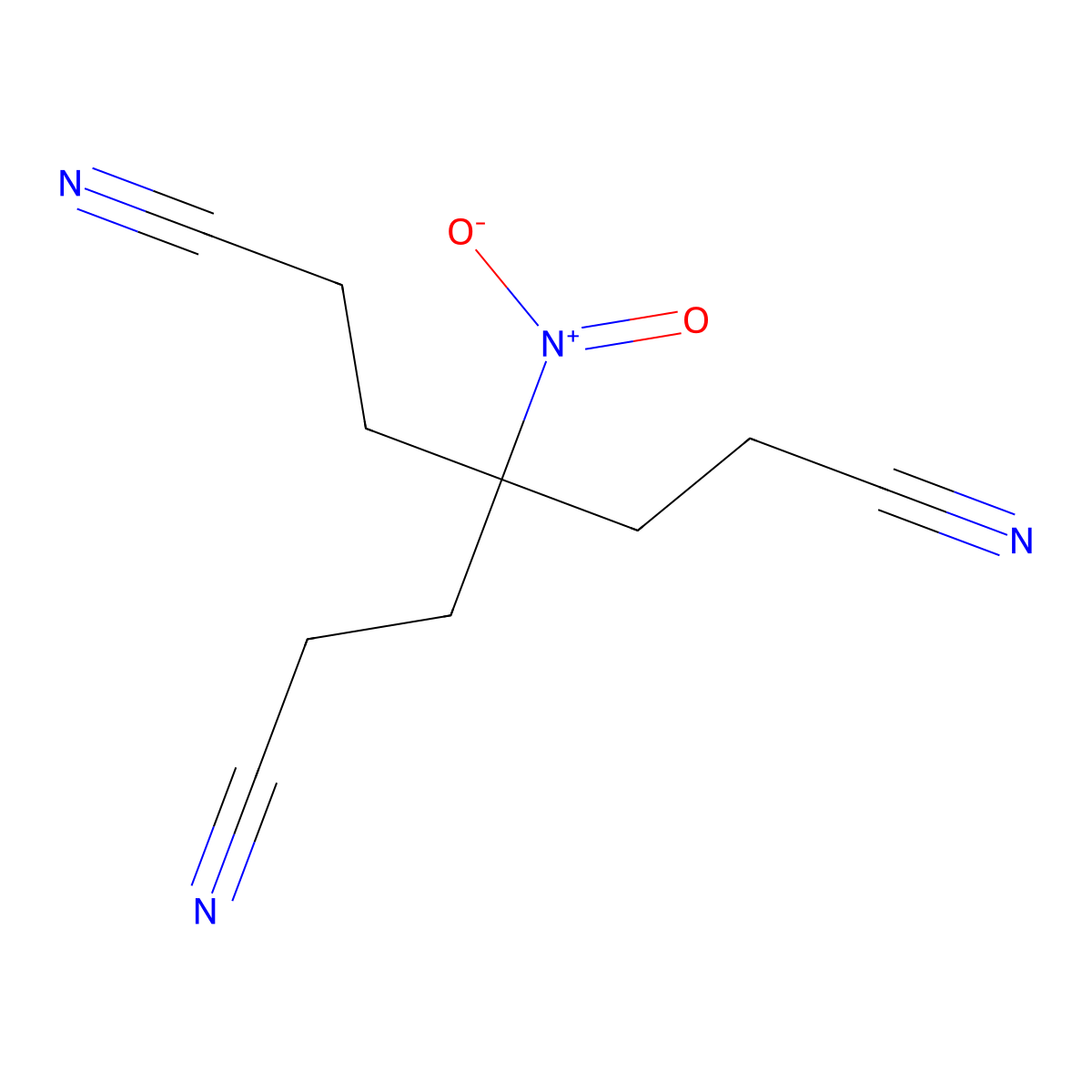 4-(2-Cyanoethyl)-4-nitroheptanedinitrile molecular structure, CAS 1466-48-4