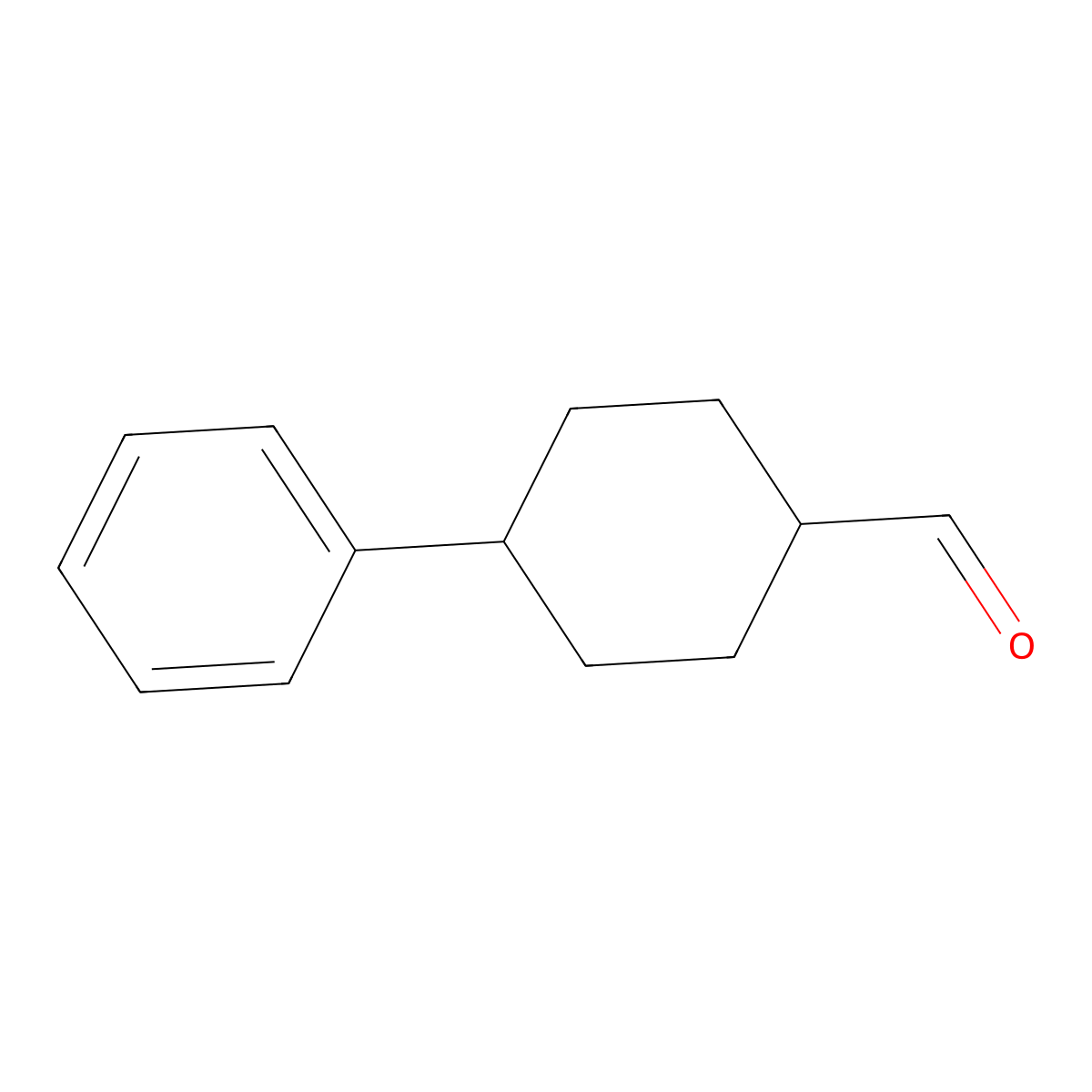 4-Phenylcyclohexane-1-carbaldehyde molecular structure, CAS 1466-74-6