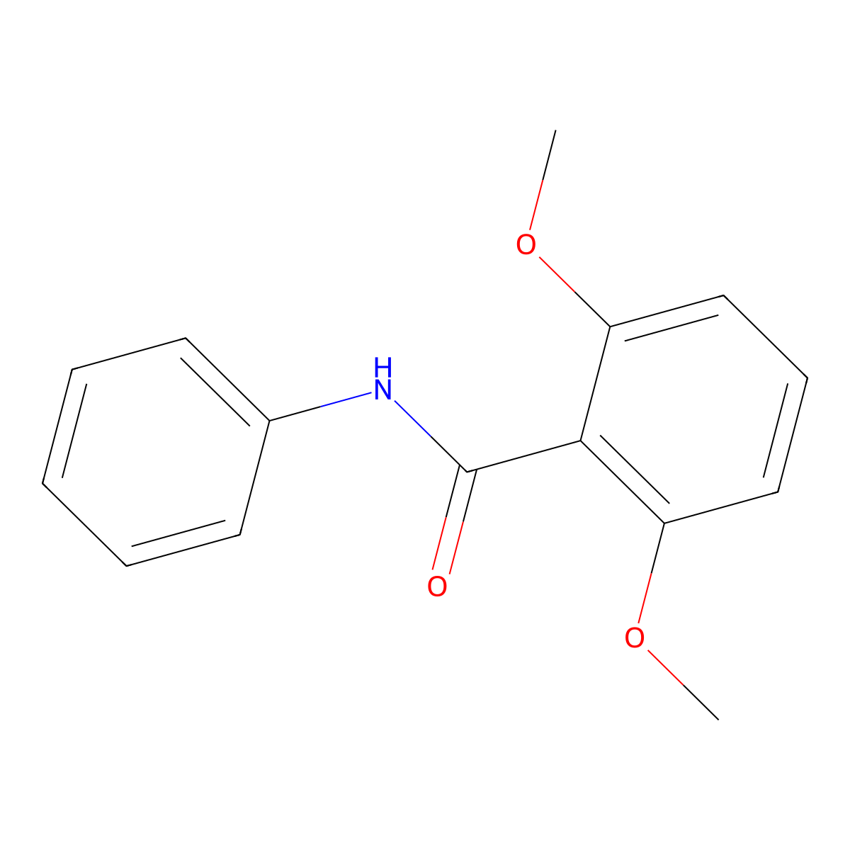 2,6-dimethoxy-N-phenylbenzamide molecular structure, CAS 1466-77-9