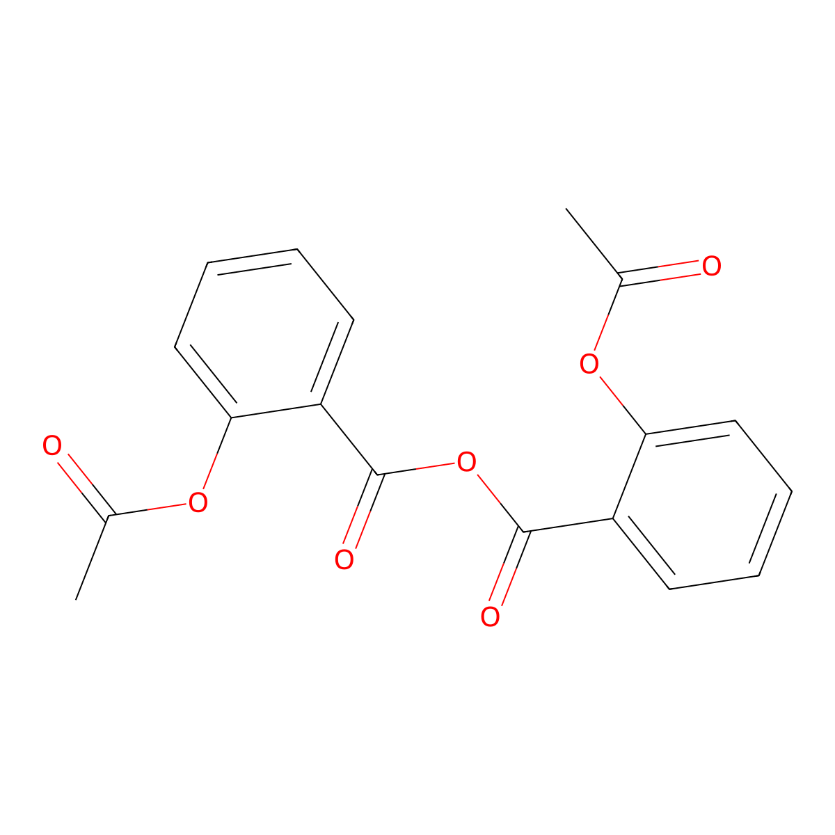 Acetylsalicylic anhydride molecular structure, CAS 1466-82-6