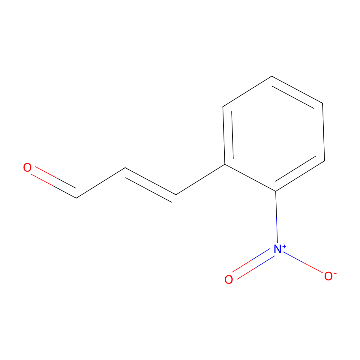 2-Nitrocinnamaldehyde molecular structure, CAS 1466-88-2