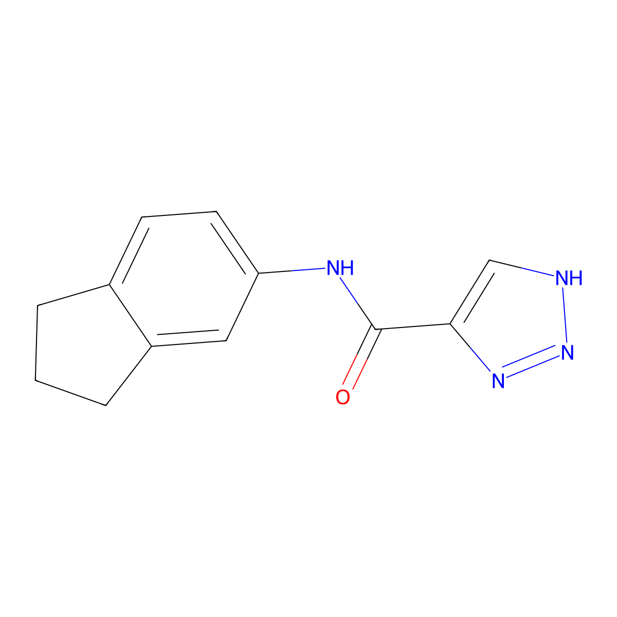 N-(2,3-dihydro-1H-inden-5-yl)-1H-1,2,3-triazole-5-carboxamide molecular structure, CAS 1466002-87-8