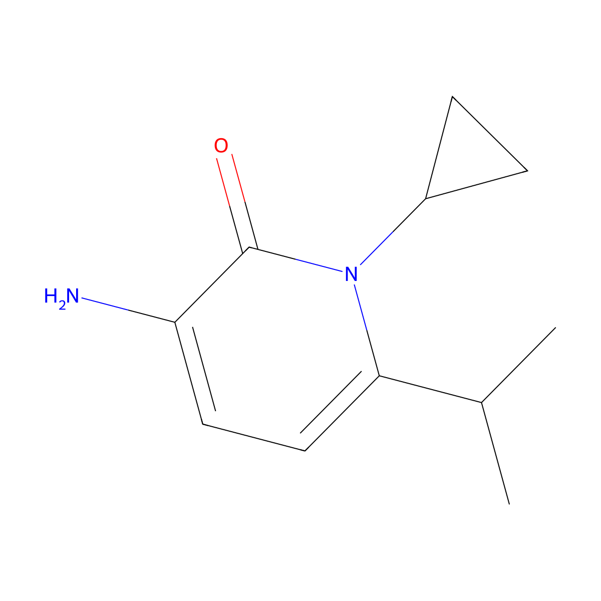 3-Amino-1-cyclopropyl-6-(propan-2-yl)-1,2-dihydropyridin-2-one molecular structure, CAS 1466012-82-7