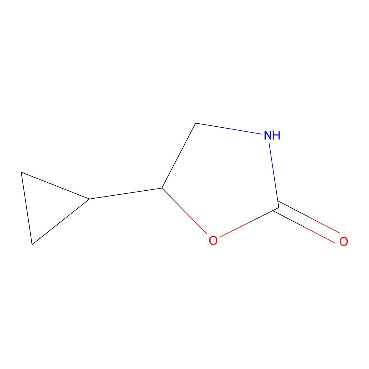 5-Cyclopropyl-1,3-oxazolidin-2-one molecular structure, CAS 1466015-93-9