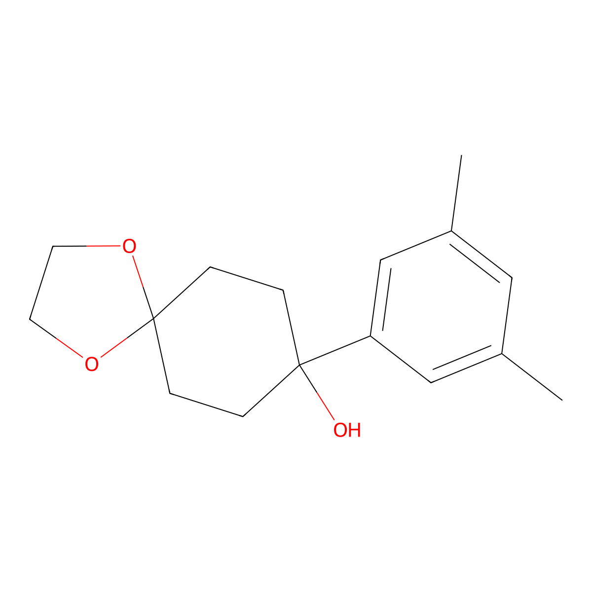 8-(3,5-Dimethylphenyl)-1,4-dioxaspiro[4.5]decan-8-ol molecular structure, CAS 1466024-55-4