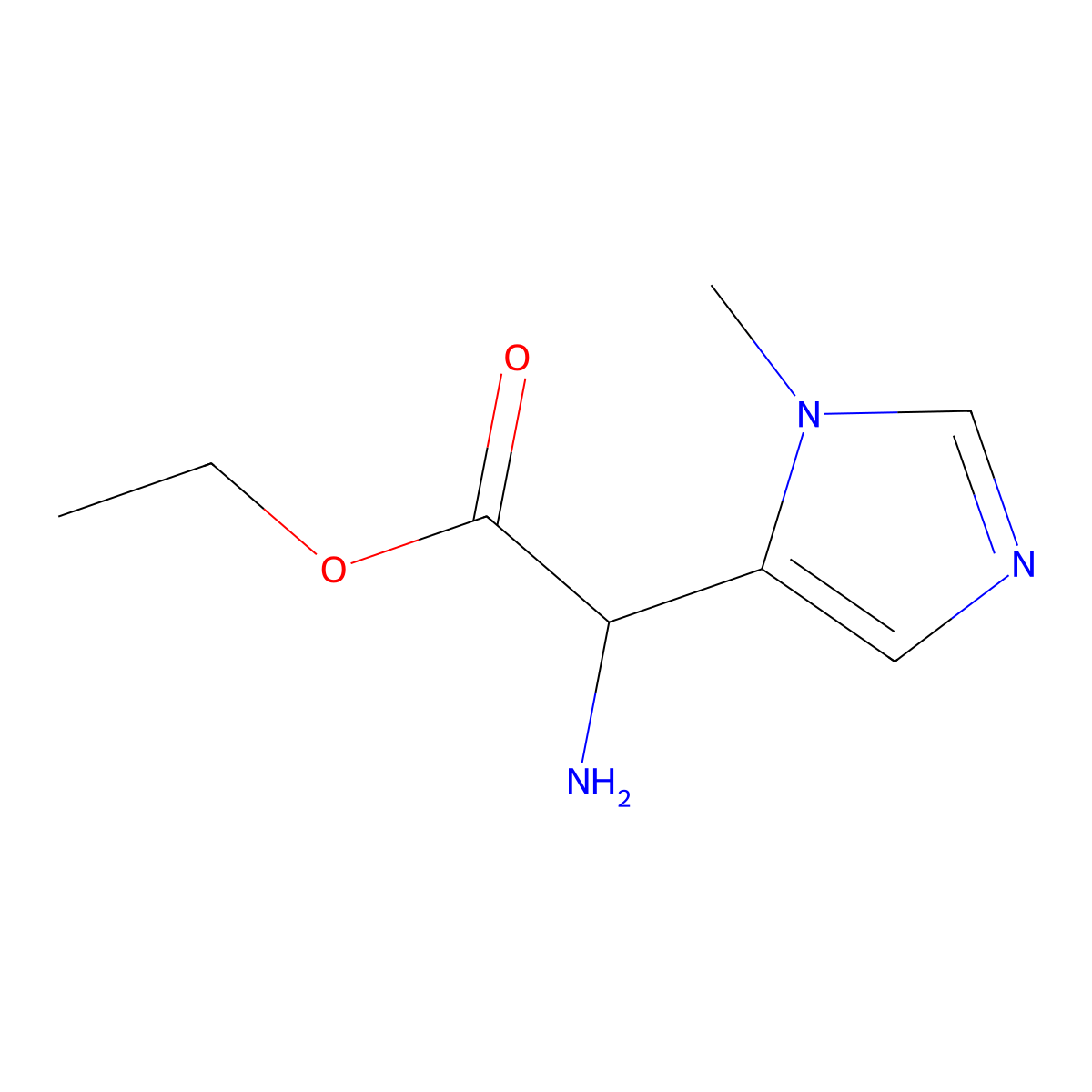Ethyl 2-amino-2-(1-methyl-1h-imidazol-5-yl)acetate molecular structure, CAS 1466038-88-9