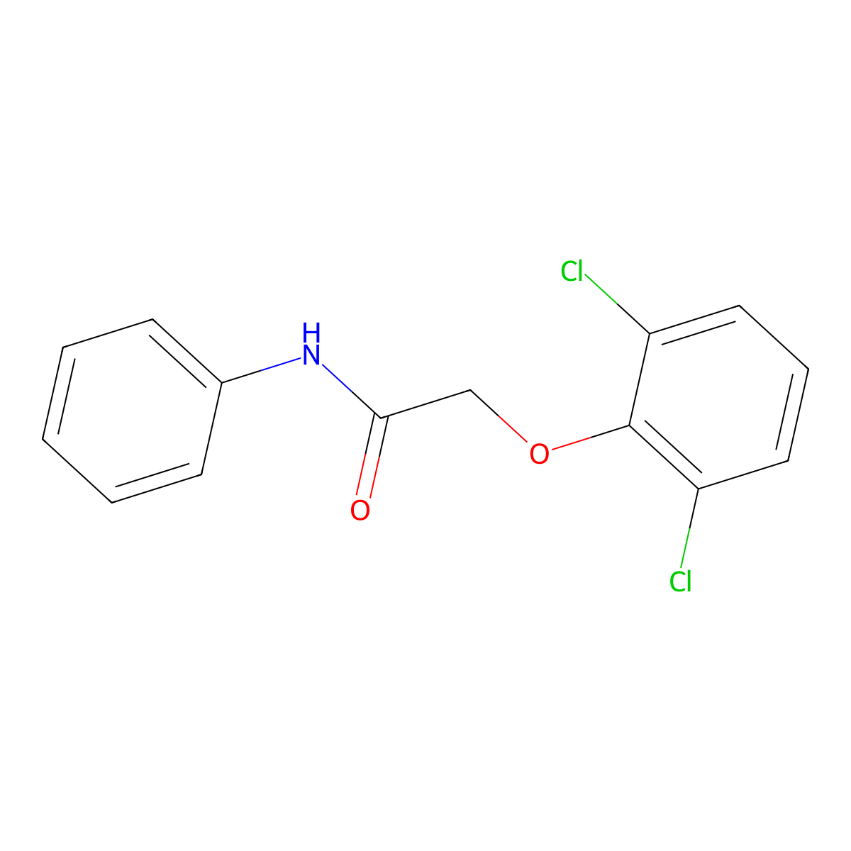 2-(2,6-dichlorophenoxy)-N-phenylacetamide molecular structure, CAS 146607-19-4