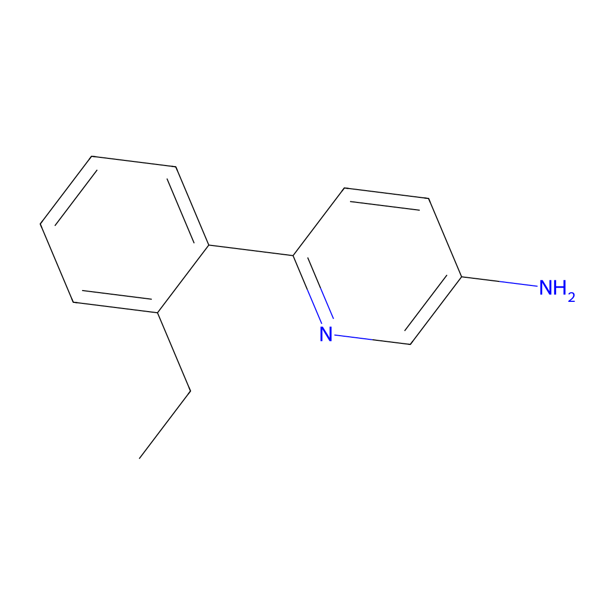 6-(2-Ethylphenyl)pyridin-3-amine molecular structure, CAS 1466075-32-0