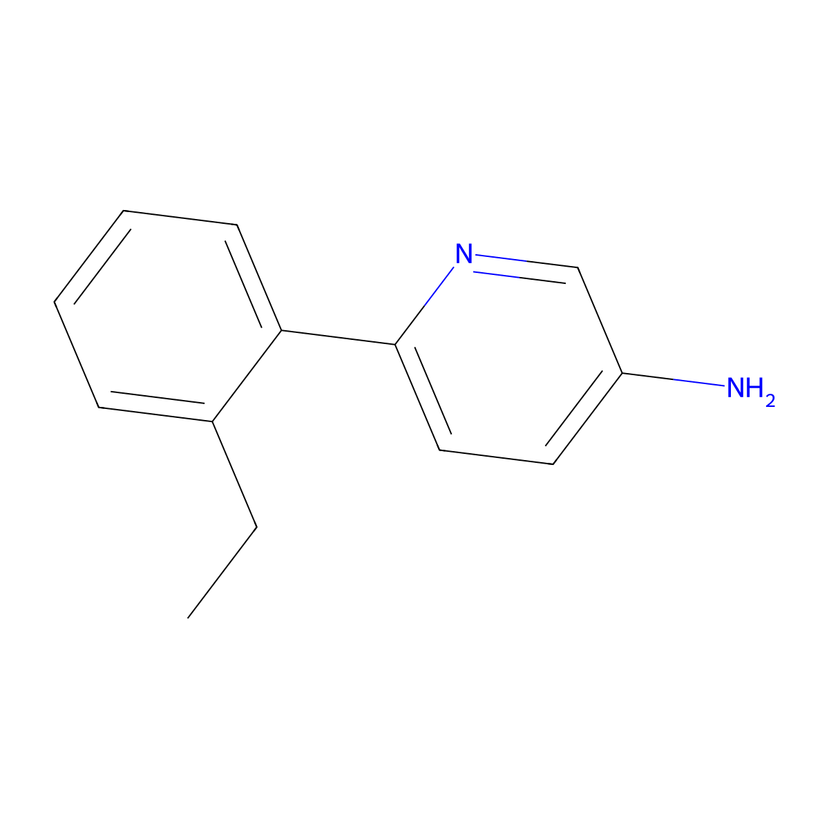 6-(2-Ethylphenyl)pyridin-3-amine molecular structure, CAS 1466075-32-0
