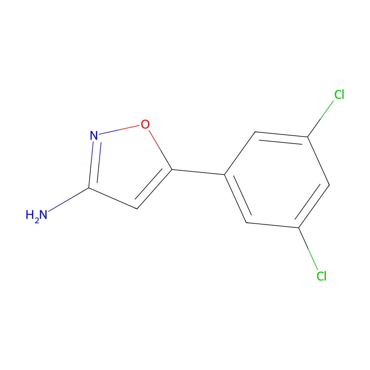 5-(3,5-Dichlorophenyl)isoxazol-3-amine molecular structure, CAS 1466076-69-6