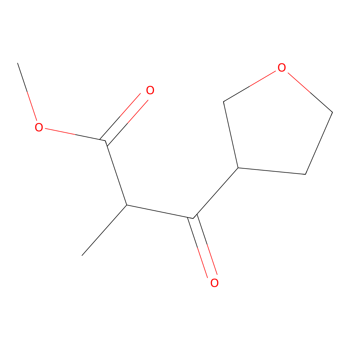 Methyl 2-methyl-3-oxo-3-(oxolan-3-yl)propanoate molecular structure, CAS 1466081-67-3