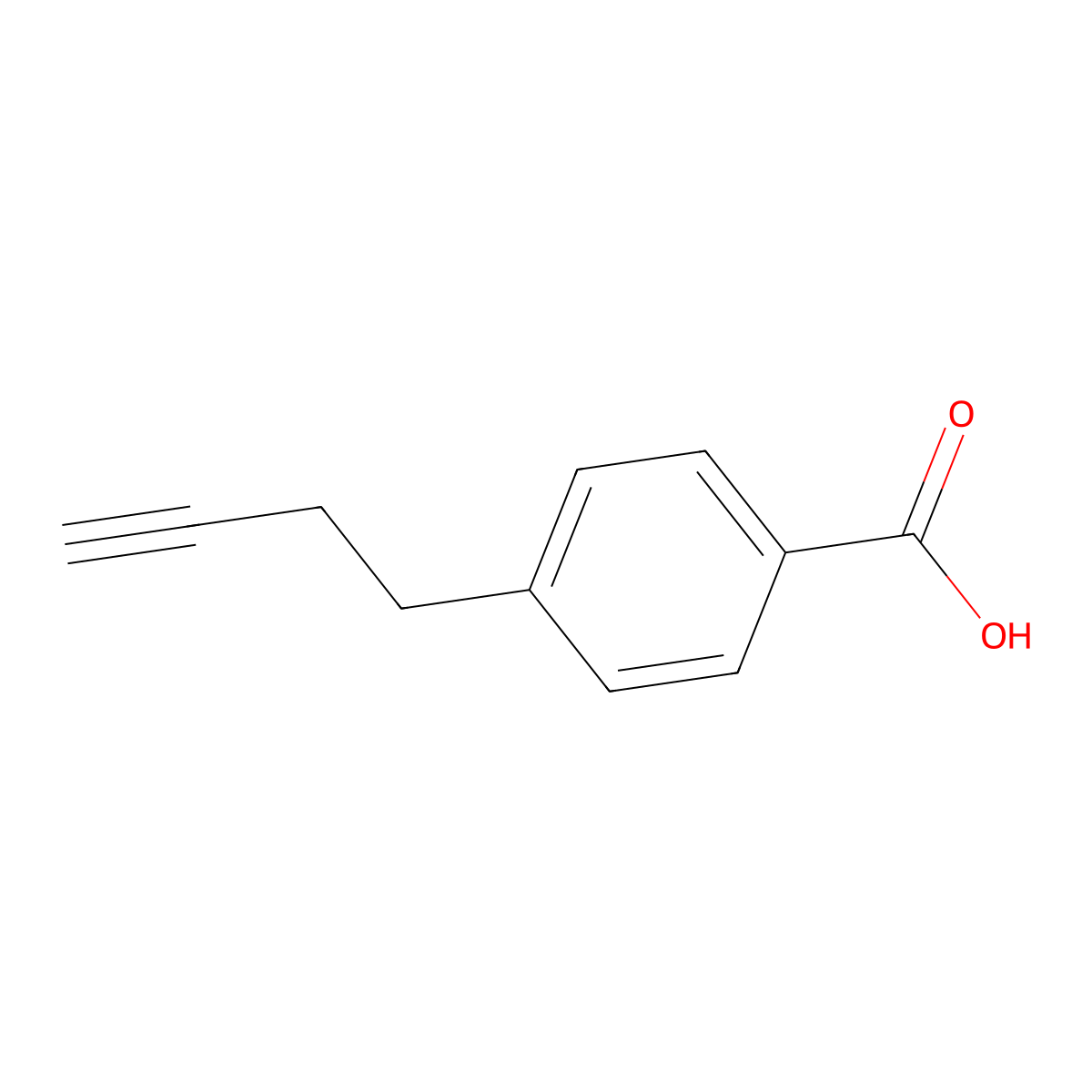 4-(But-3-yn-1-yl)benzoic acid molecular structure, CAS 1466097-41-5