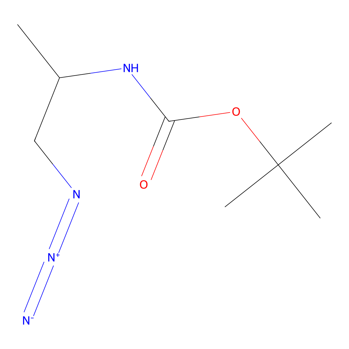 [(S)-1-Methyl-2-azidoethyl]carbamic acid tert-butyl ester molecular structure, CAS 146610-69-7