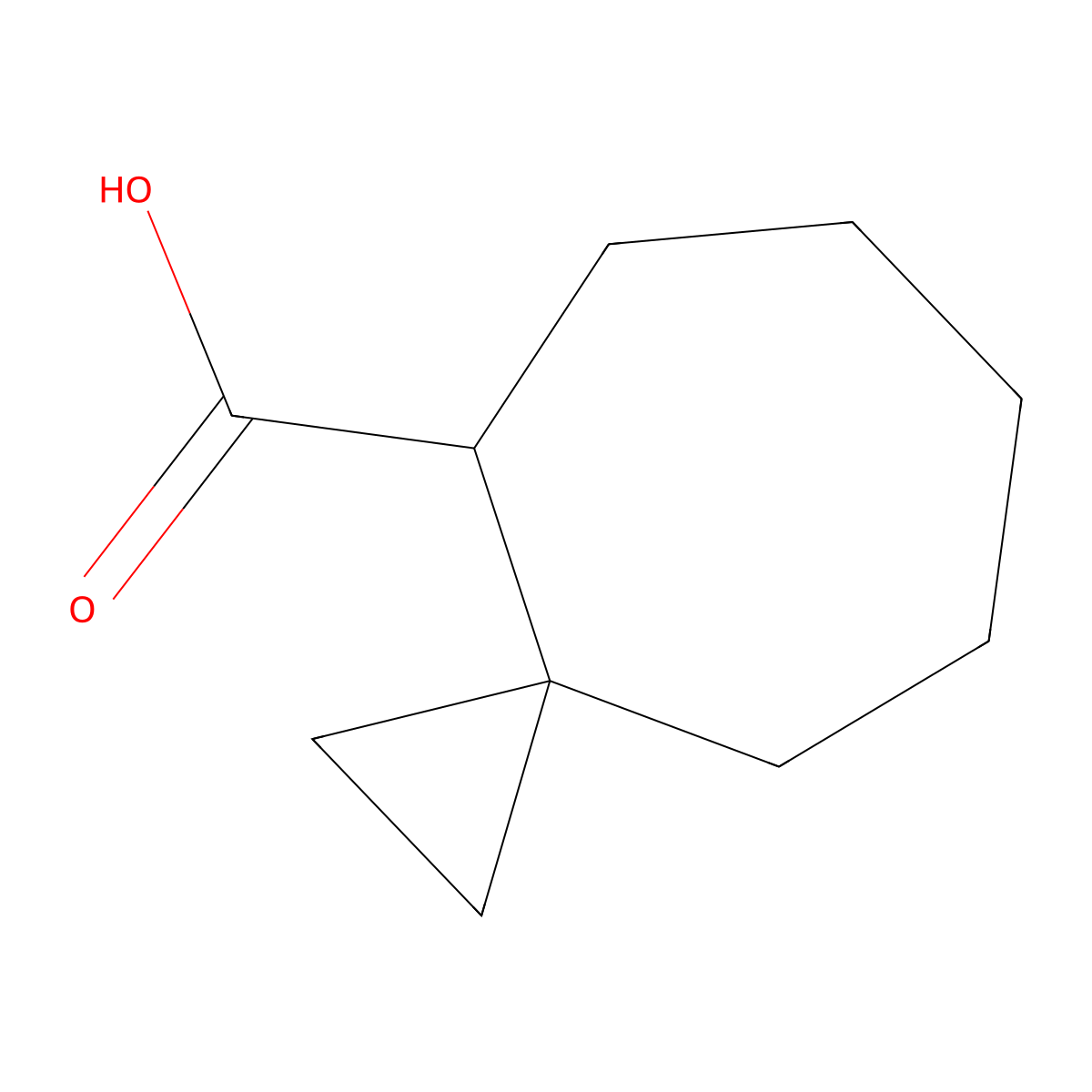 Spiro[2.6]nonane-4-carboxylic acid molecular structure, CAS 1466122-41-7