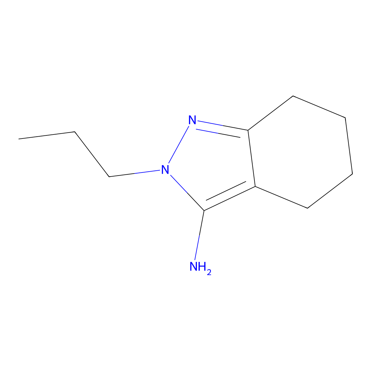 2-propyl-4,5,6,7-tetrahydro-2H-indazol-3-amine molecular structure, CAS 1466152-08-8