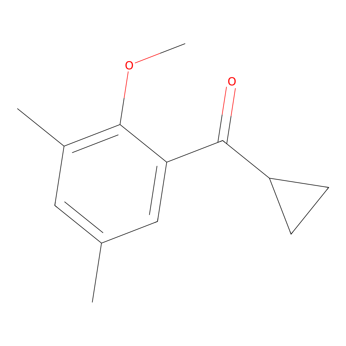 Cyclopropyl(2-methoxy-3,5-dimethylphenyl)methanone molecular structure, CAS 1466161-79-4