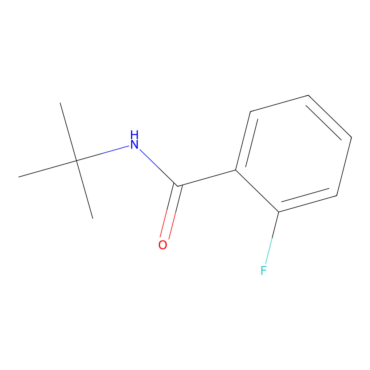 N-(Tert-butyl)-2-fluorobenzamide molecular structure, CAS 146617-56-3