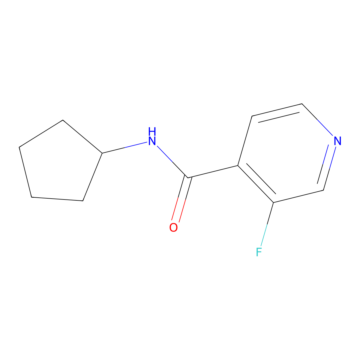 N-cyclopentyl-3-fluoroisonicotinamide molecular structure, CAS 1466172-11-1