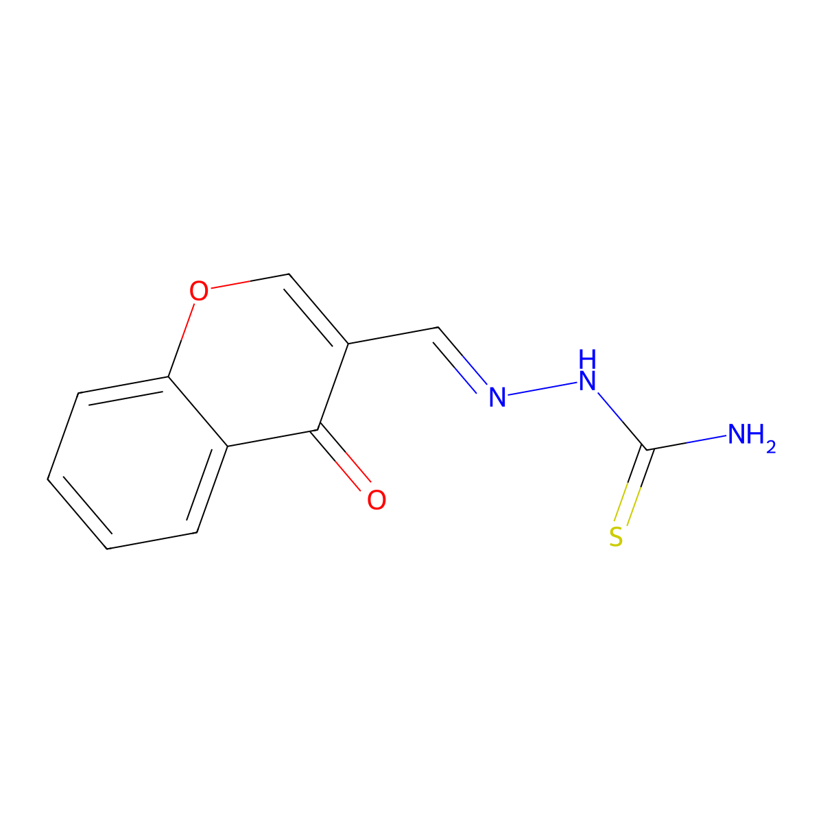 {[(4-oxo-4H-chromen-3-yl)methylidene]amino}thiourea molecular structure, CAS 146618-32-8