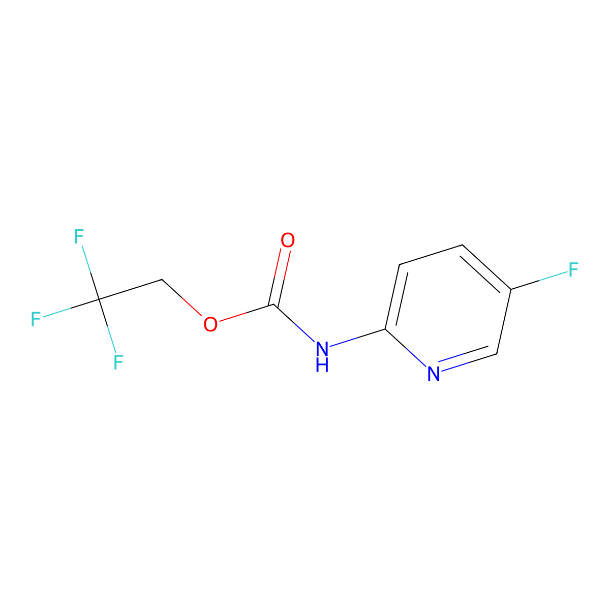 2,2,2-trifluoroethyl N-(5-fluoropyridin-2-yl)carbamate molecular structure, CAS 1466187-92-7