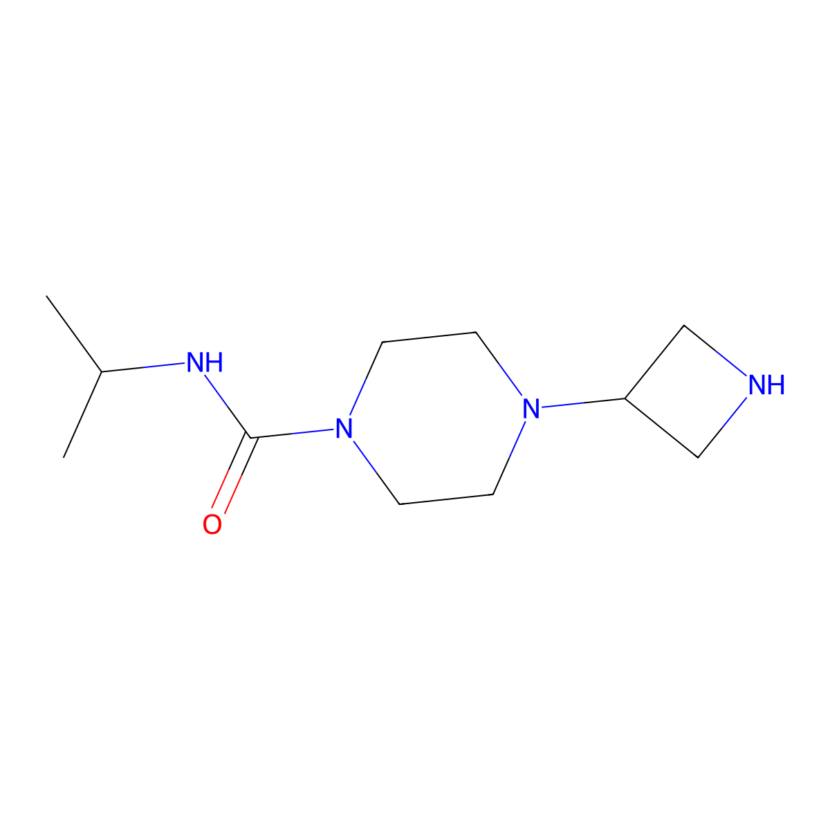 4-(Azetidin-3-yl)-N-isopropylpiperazine-1-carboxamide molecular structure, CAS 1466189-30-9