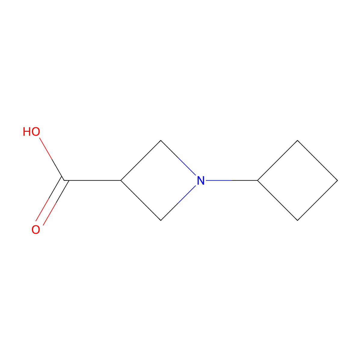 1-Cyclobutylazetidine-3-carboxylic acid molecular structure, CAS 1466206-04-1