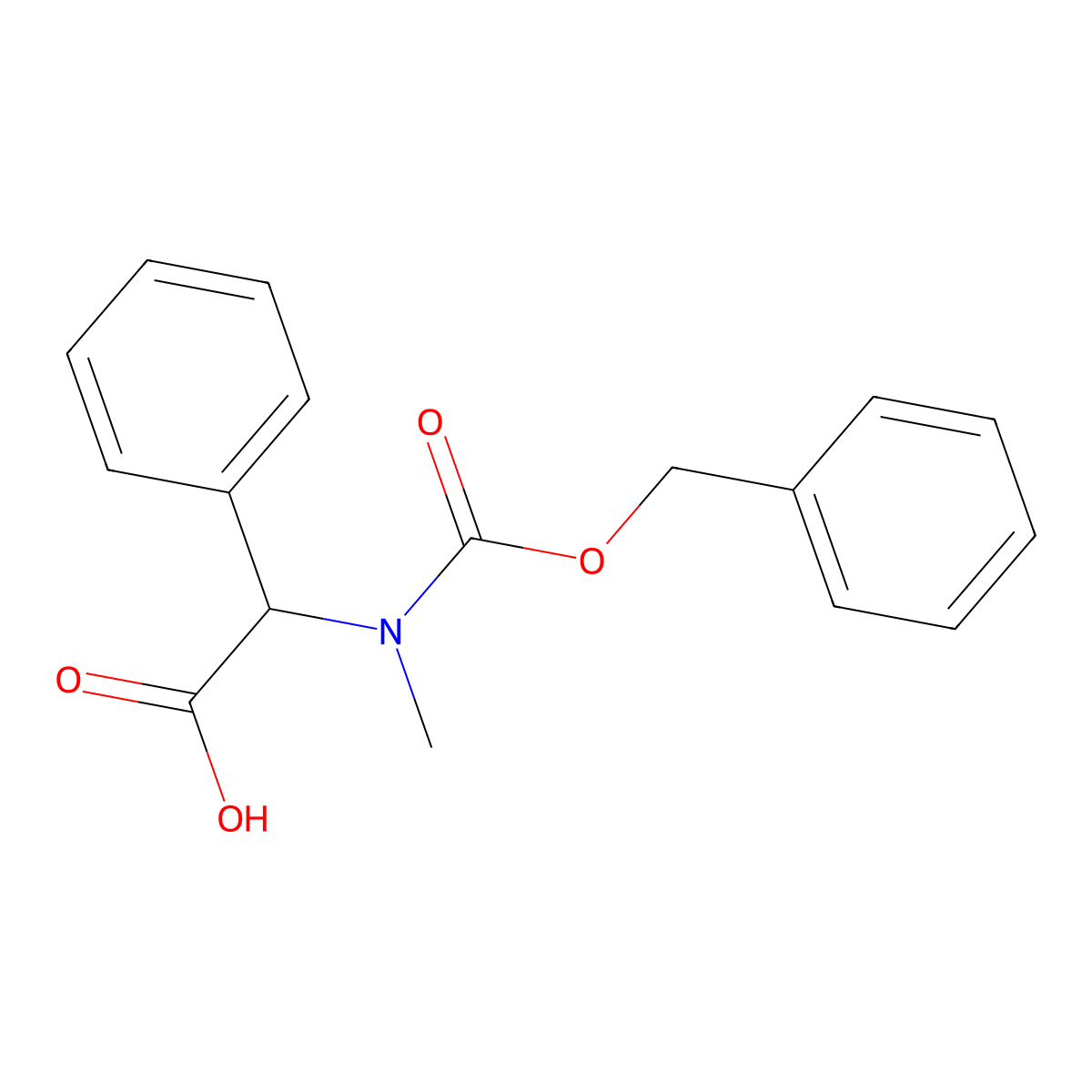 N-Cbz-(R)-a-(methylamino)-benzeneacetic acid molecular structure, CAS 146621-89-8