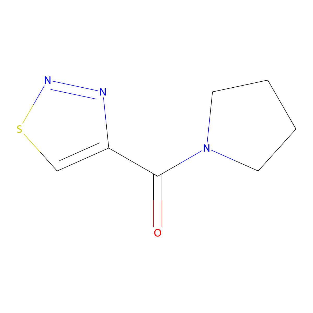 4-(Pyrrolidine-1-carbonyl)-1,2,3-thiadiazole molecular structure, CAS 1466211-13-1