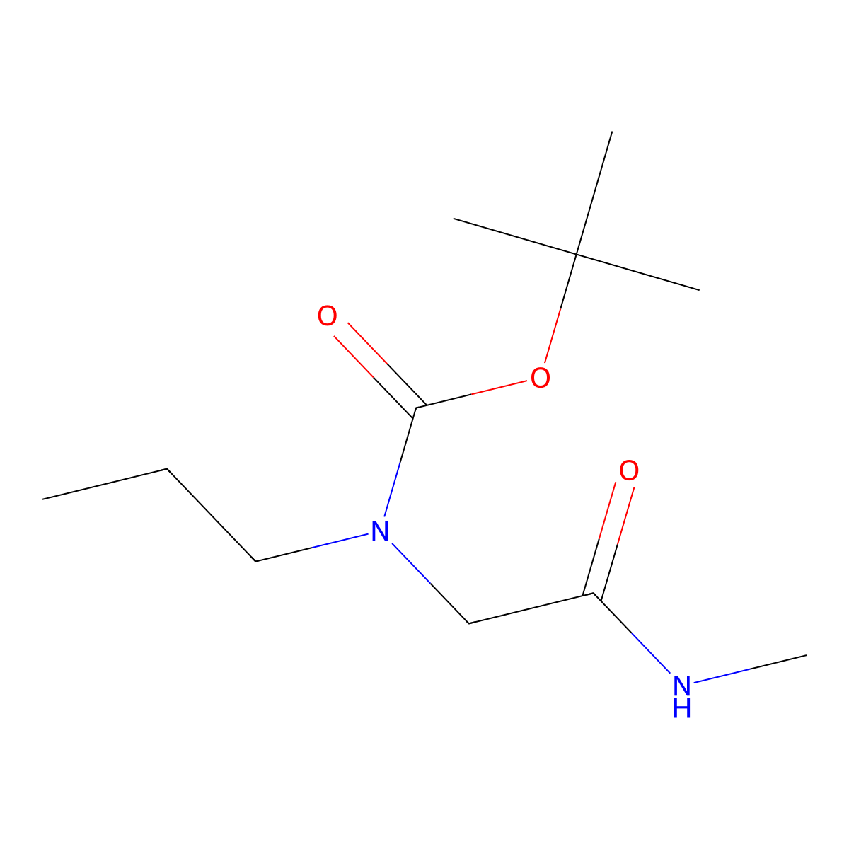 tert-butyl N-[(methylcarbamoyl)methyl]-N-propylcarbamate molecular structure, CAS 1466225-94-4