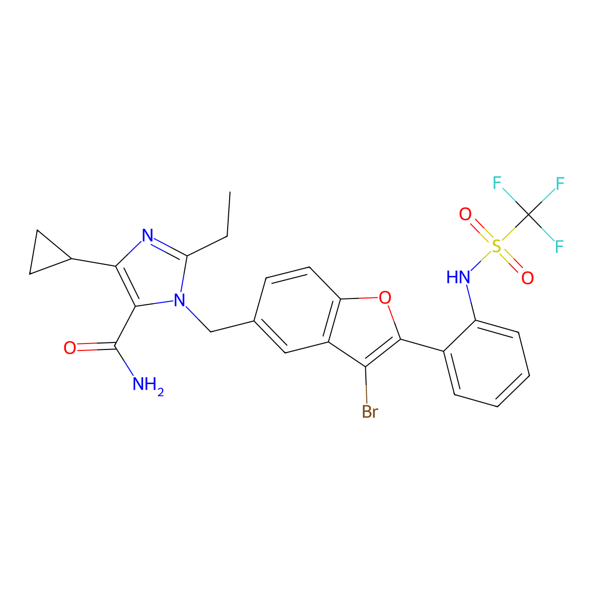 Saprisartan molecular structure, CAS 146623-69-0