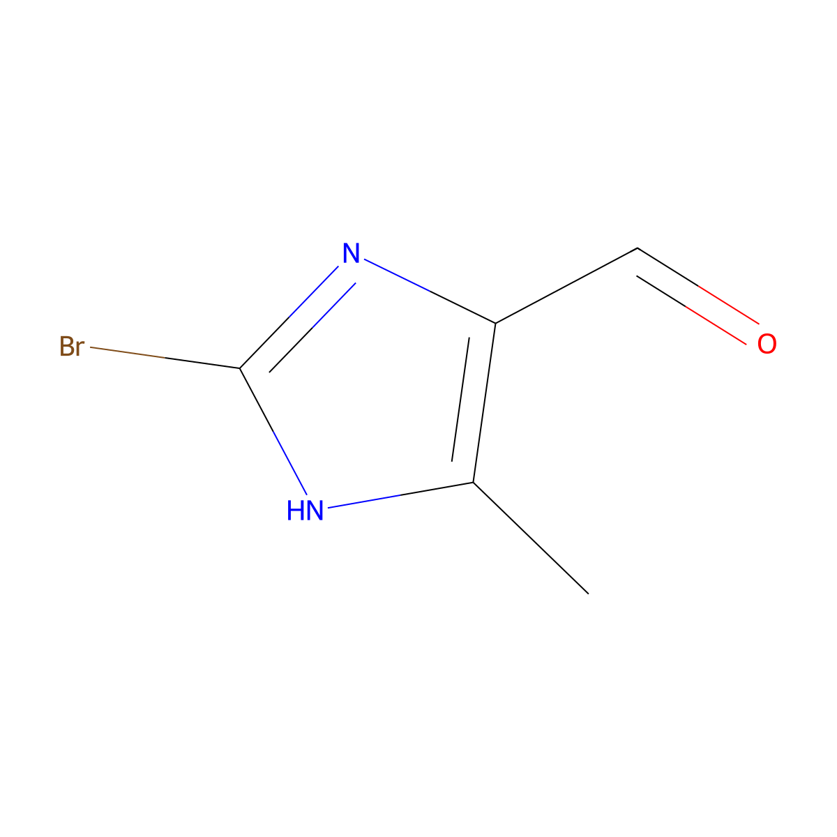 2-Bromo-4-methyl-1H-imidazole-5-carboxaldehyde molecular structure, CAS 146624-47-7