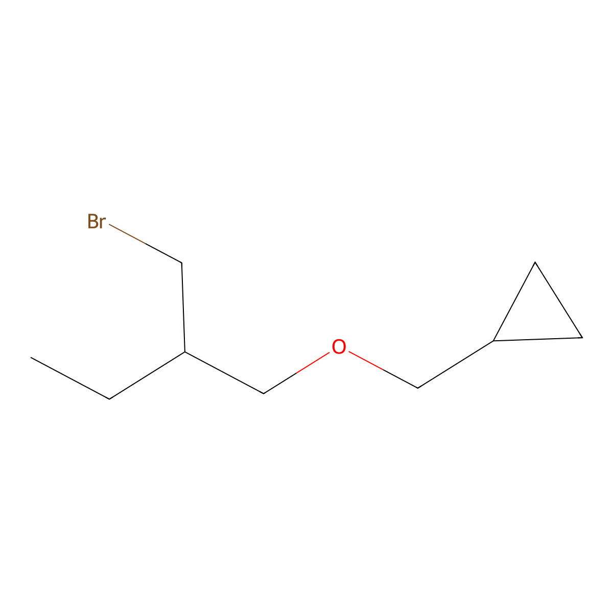 ((2-(Bromomethyl)butoxy)methyl)cyclopropane molecular structure, CAS 1466249-07-9