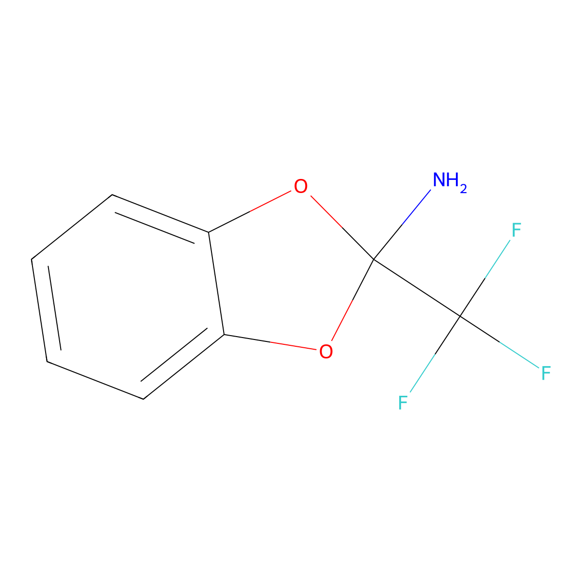 2-(Trifluoromethyl)-1,3-dioxaindan-2-amine molecular structure, CAS 146628-55-9
