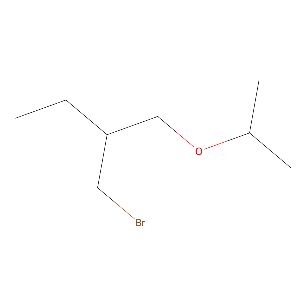 2-(Bromomethyl)-1-(propan-2-yloxy)butane molecular structure, CAS 1466287-33-1