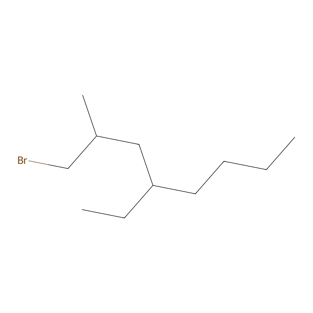 1-Bromo-4-ethyl-2-methyloctane molecular structure, CAS 1466293-92-4
