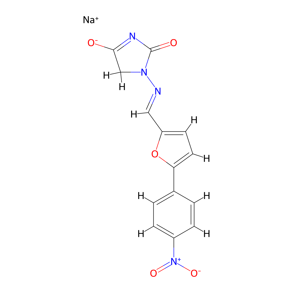 Dantrolene Sodium molecular structure, CAS 14663-23-1