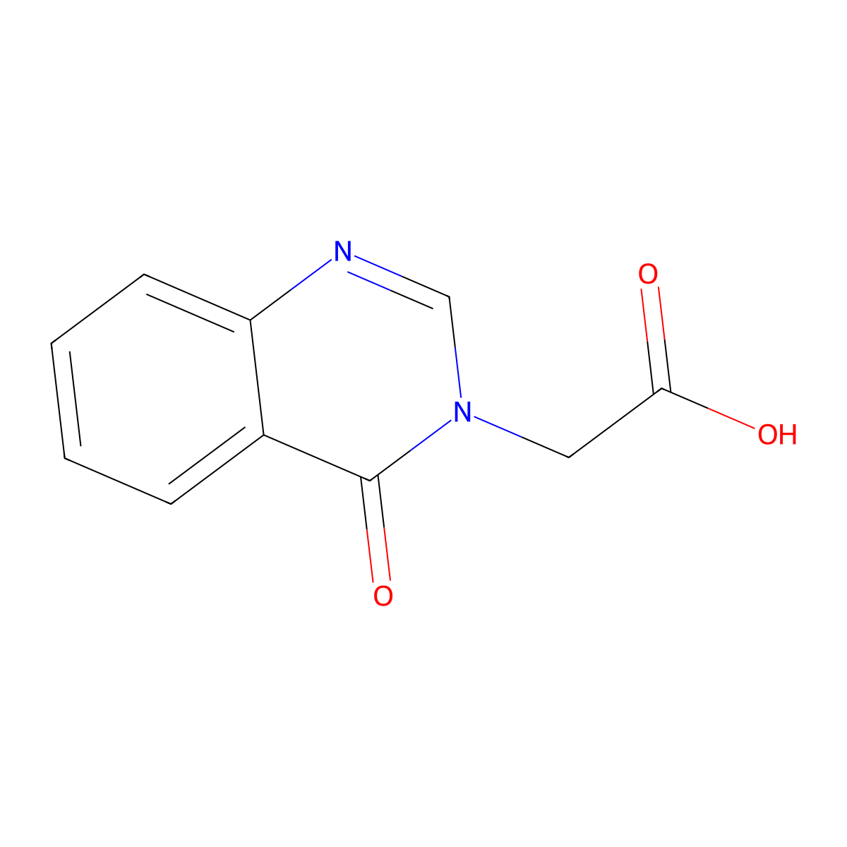 2-(4-Oxo-3,4-dihydroquinazolin-3-yl)acetic acid molecular structure, CAS 14663-53-7