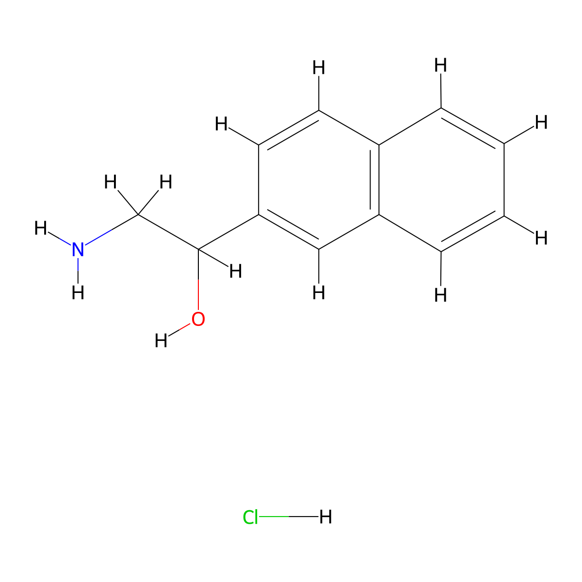 2-Amino-1-(2-naphthyl)ethanol Hydrochloride molecular structure, CAS 14663-85-5