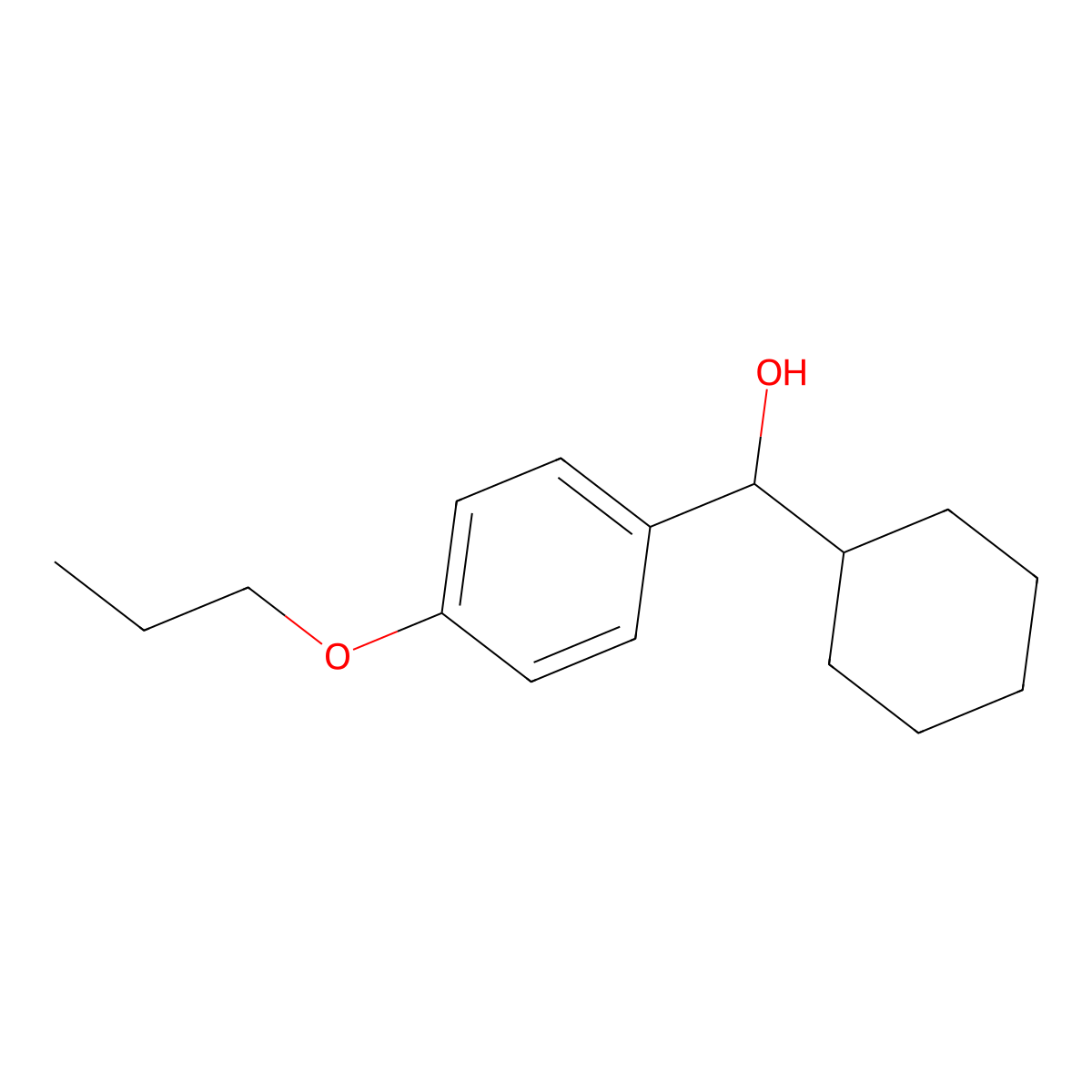 alpha-Cyclohexyl-4-propoxybenZenemethanol molecular structure, CAS 1466307-80-1